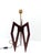Brutalist Large Sculptural Tripod Lamp in Stained Wood with Compass-Shaped Lines, 1960s For Sale - Image 3 of 11