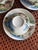 Blue 1930s Japanese Kutani Lithophane Cup & Saucer Set of 3 Taisho Showa Fuji Signed For Sale - Image 8 of 12