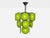 Mid-Century Modern, Small Pendant Light or Chandelier, Green Murano Glass, Chrome, USA, 1960s A mid-century modern Murano...