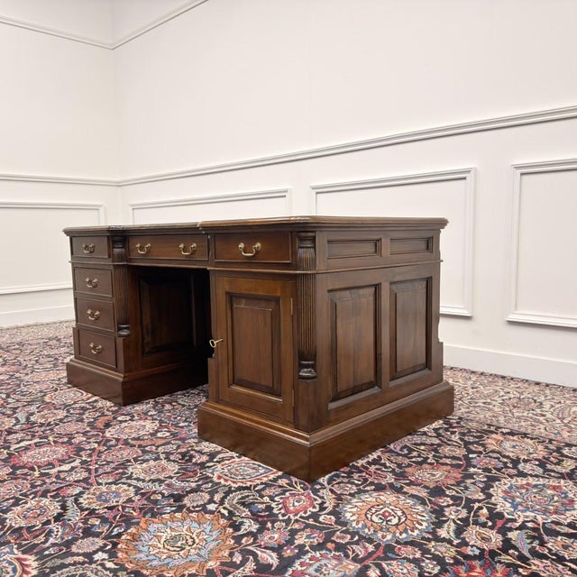 English Chesterfield Desk with Backboard For Sale - Image 6 of 18