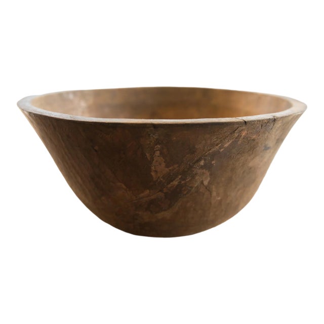Vintage African Wooden Bowl For Sale