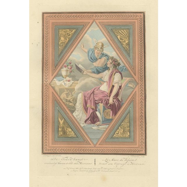 Maaskamp, The Art of Drawing Presenting Her Work to Mercury, 1811, Engraving For Sale - Image 9 of 9