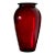 Vintage Traditional Scalloped Edged Red Glass Vase For Sale