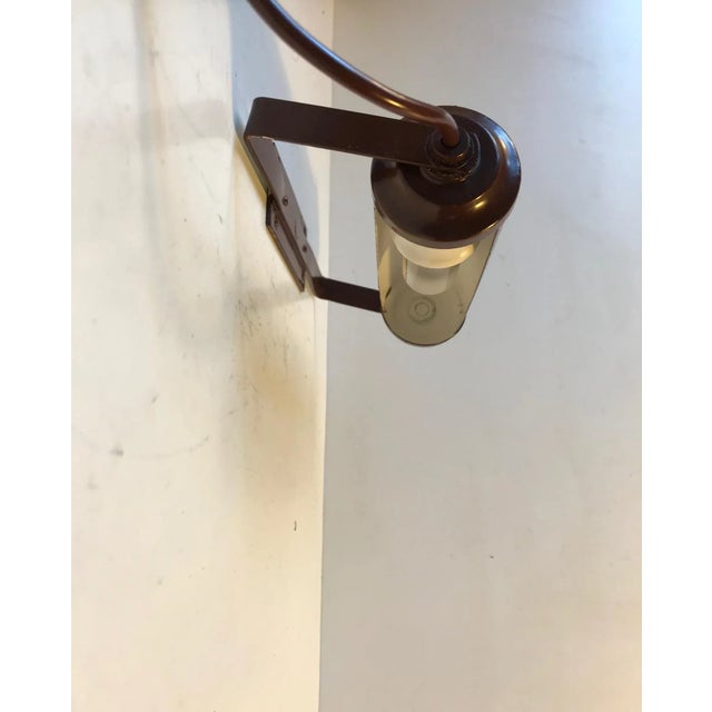 1930s Brown Danish Tubular Wall Sconce from Lyfa, 1930s For Sale - Image 5 of 12