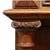 1900 - 1909 Continental Gothic Carved Oak & Stained Leaded Glass Court Cupboard C1900 For Sale - Image 5 of 17
