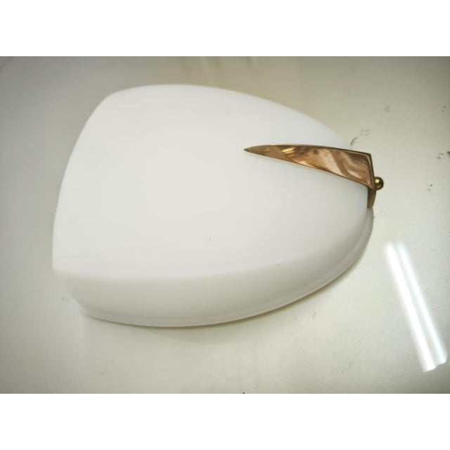Rationalist Wall Light in White Glass, 1940s For Sale - Image 14 of 16