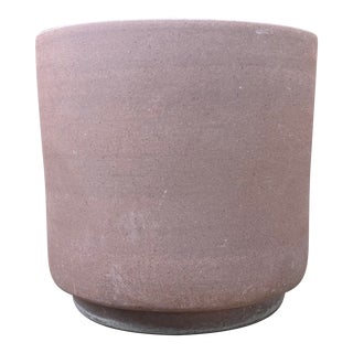 Vintage 1960’s Architectural Pottery David Cressey Ceramic Footed Cylinder Planter For Sale