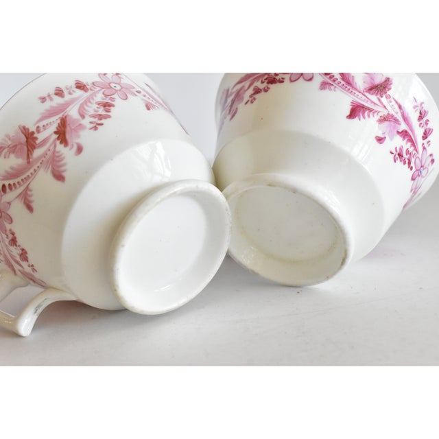 Collection of Georgian Famille Rose Tea Cups - Set of 6 For Sale - Image 11 of 13