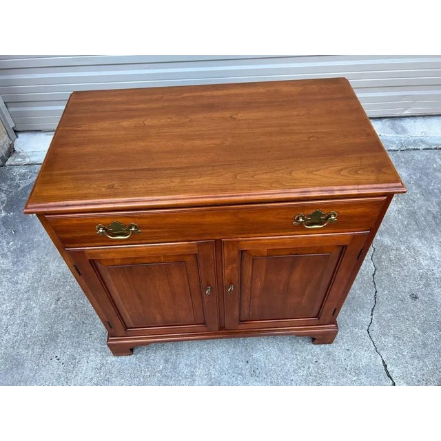 Mid 20th Century Mid 20th Century Henkel Harris American Colonial Cherry Wood Server or Bar Cabinet For Sale - Image 5 of 12
