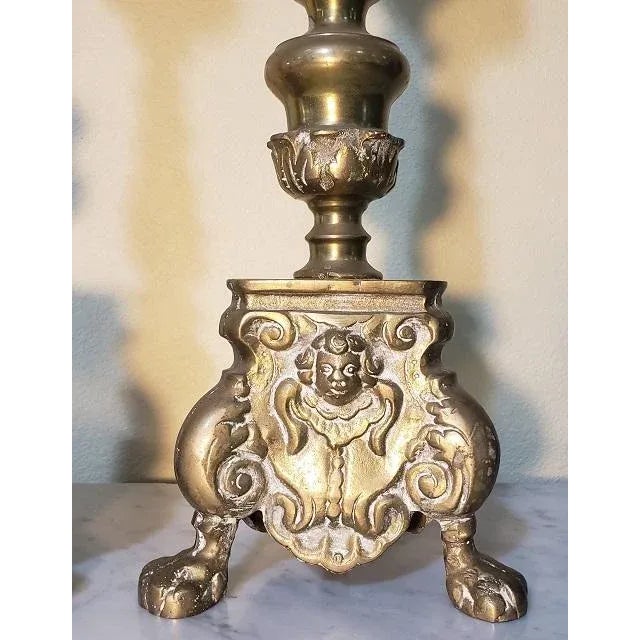 Remarkable Pair of Mid 19th Century Dutch Altar Prickets C.1850 For Sale - Image 9 of 12