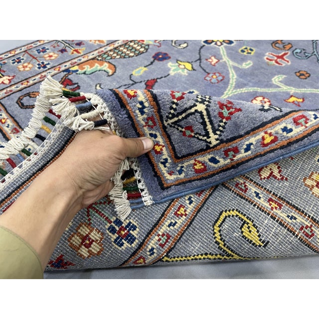 Slate Gray Persian Style Floral Rug, 3'3" X 5' For Sale - Image 12 of 16