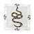 Contemporary Thistle And Snake Cotton Sateen Cocktail Napkins in Blue White, Set of 4 For Sale - Image 3 of 6