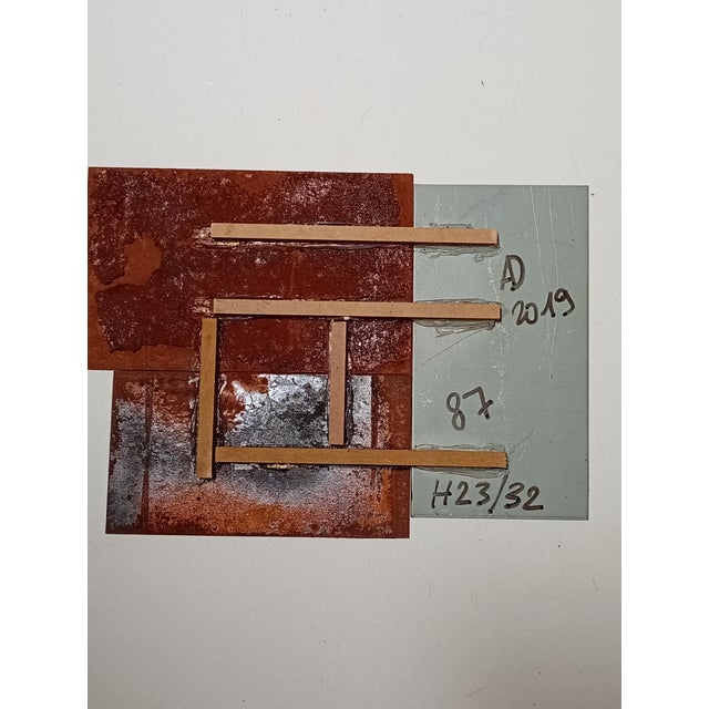 Coffee Contemporary Abstract Aerosol, Rust, Varnish on Metal "N 87" by Andre Debono For Sale - Image 8 of 8