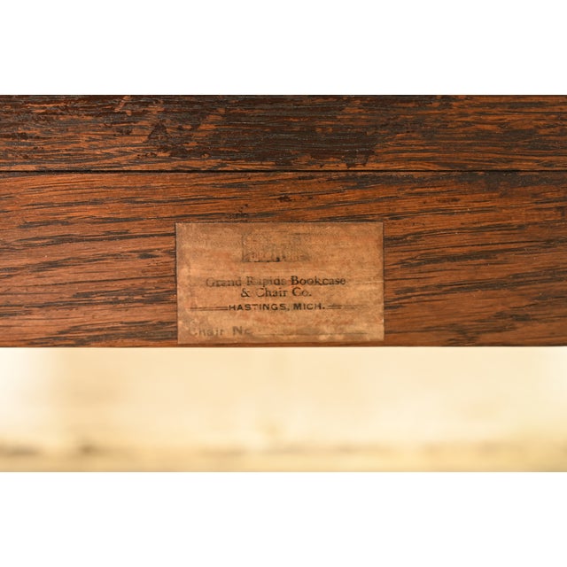 Lifetime Furniture Antique Mission Oak Arts & Crafts Rocking Chair, Circa 1910 For Sale - Image 12 of 13