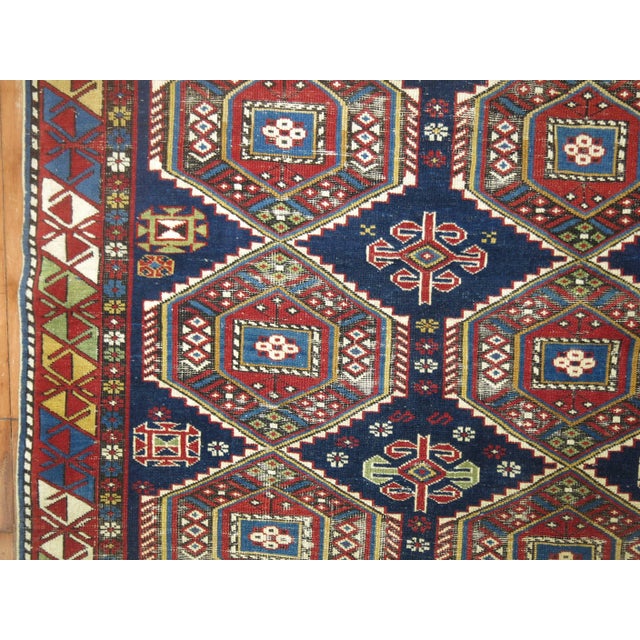 Contemporary Zabihi Collection Caucasian Antique Shirvan Rug - 3'4" x 5'2" For Sale - Image 3 of 6