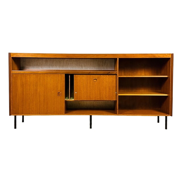 Tall Scandinavian Teak Sideboard, 1960s For Sale