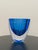 Glass Leon Applebaum Blue Controlled Bubble Art Glass Vase For Sale - Image 7 of 9