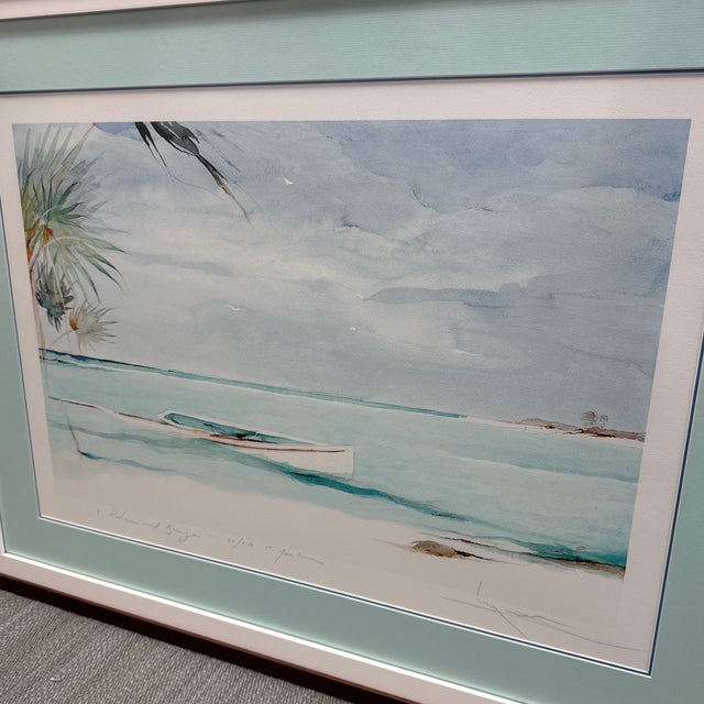 Nautical Alette "Storm Island"Saint Martin Coastal Beach Print, Numbered 110/250 For Sale - Image 3 of 12