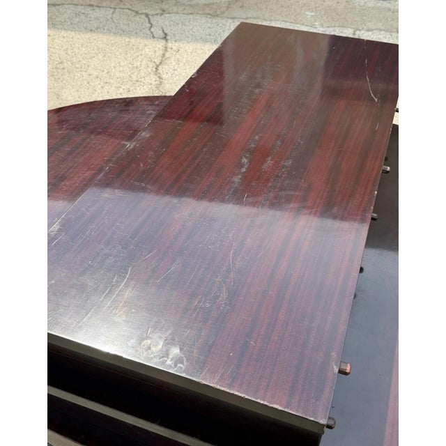 Baker Barbara Barry Art Deco Style Oval 2 Leaf Extension Mahogany Dining Table For Sale - Image 15 of 18