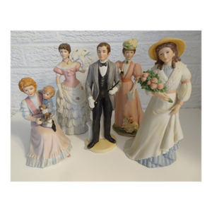 Porcelain Figurines Made by Home Interiors, Five in All