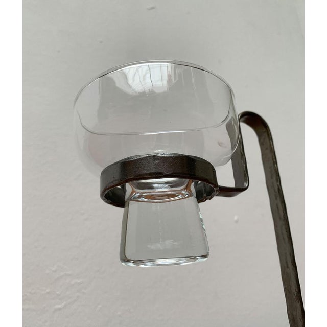 Mid-Century Danish Metal and Glass Candleholder, 1960s For Sale - Image 17 of 18