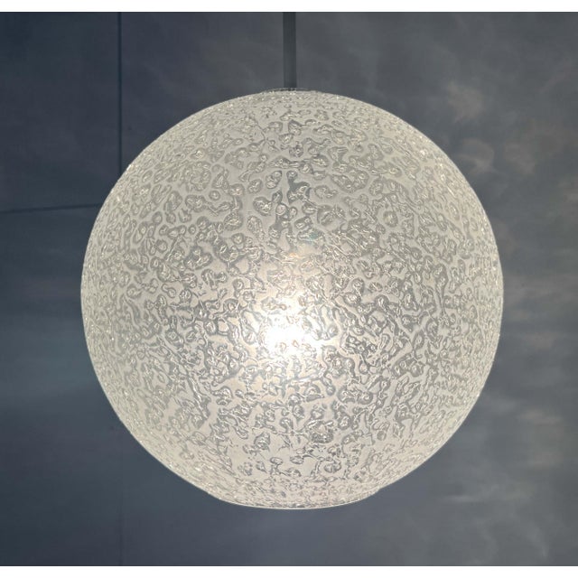 Mid-Century Modern Space Age German Glass Ball Pendant Lamp from Doria, 1960s For Sale - Image 13 of 18