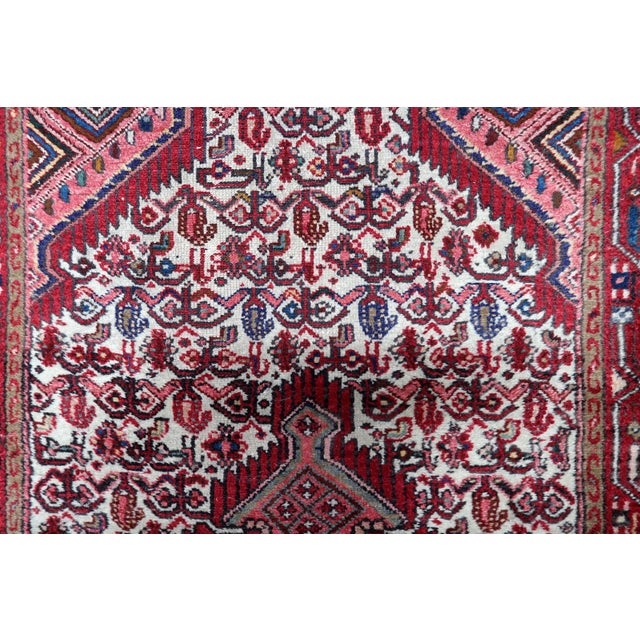Textile 1920s, Antique Persian Hamadan Rug 4' X 6' For Sale - Image 7 of 12
