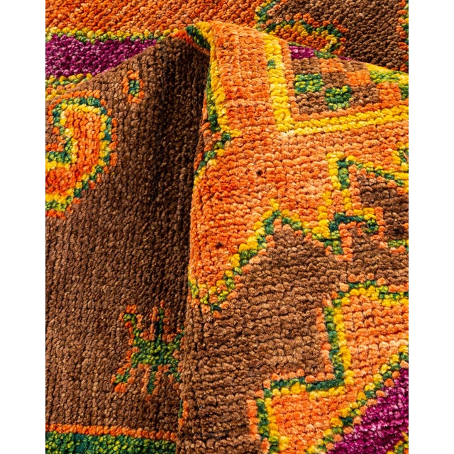 Textile Modern Hand-Knotted Area Rug - Brown, 4' 2" x 6' 4" For Sale - Image 7 of 8