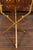 Gold French Vintage Gilt Metal Side Table with Faux Bois Style Legs and Marble Top For Sale - Image 8 of 11