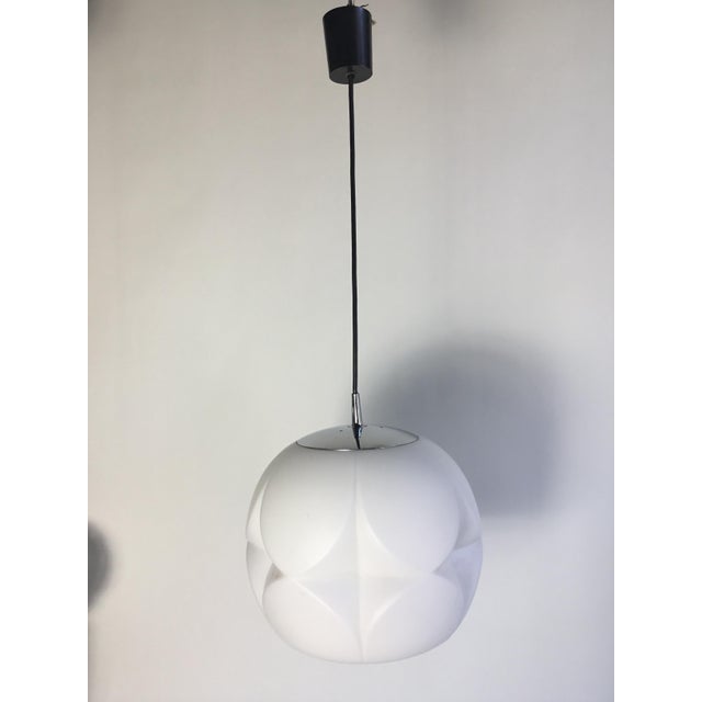 Opal Glass Pendant Light from Peill & Putzler, Germany, 1970s For Sale - Image 4 of 9
