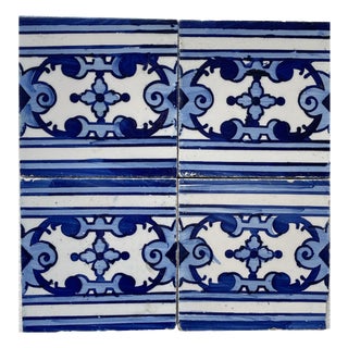 Earthenware Tiles, 1800s, Set of 32 For Sale