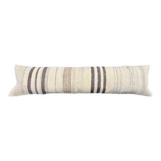 Turkish Hemp Pillow Cushion Natural Beige Brown Cushion Cover 12x46 For Sale