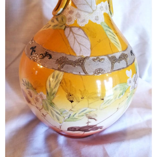 Antique Large Yellow Japanese Satsuma Vase Chairish