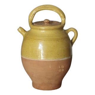 Antique Glazed Earthenware Jug, 1890s For Sale