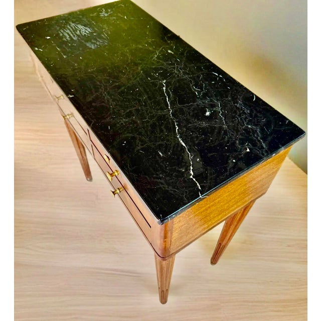 Early 20th Century French Directoire Maison Jansen Style Commode With Black Marble Top For Sale - Image 5 of 12