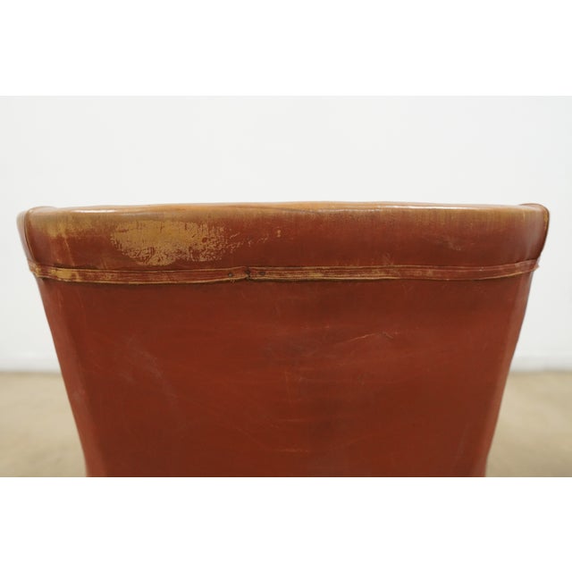 Vintage Art Deco Waterfall Desk & Barrel Back Chair (Set of 2) For Sale - Image 16 of 18