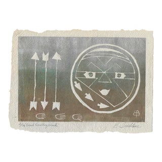 1980s Bernice Breedlove Good Hunting Mask Relief Print For Sale