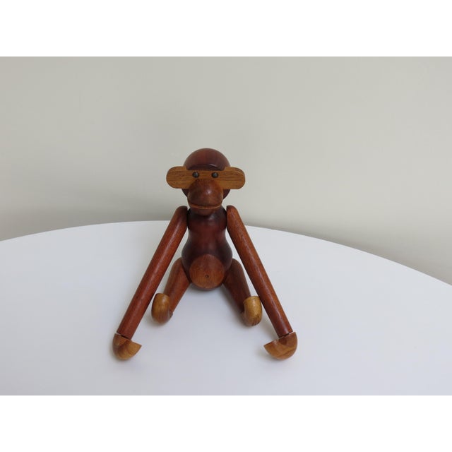 Brown Vintage Danish Beech, Oak and Teak Monkey, Elephant and Bear Figurines by Kay Bojesen, 1960, Set of 3 For Sale - Image 8 of 18