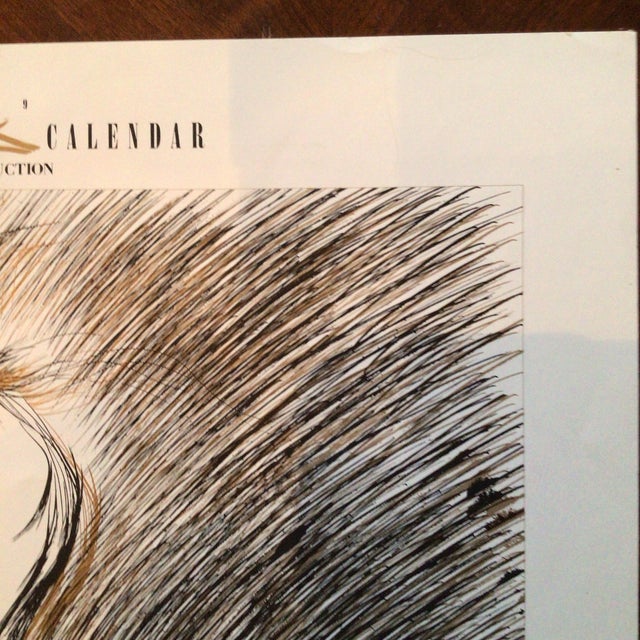 Illustration Signed Illustration Print From 1989 "Fanciful Calendar" by Yoshitaka Amano, Produced by Ten Production. For Sale - Image 3 of 10