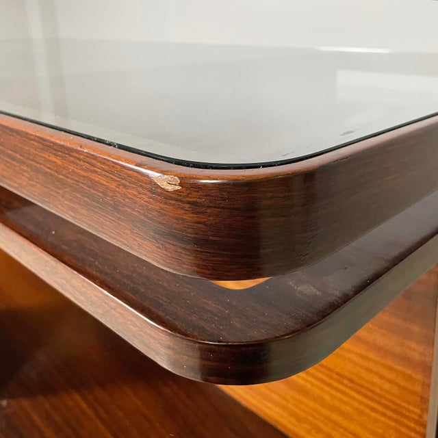 Art Deco Italian Desk in Wood and Glass, 1940s For Sale - Image 6 of 18