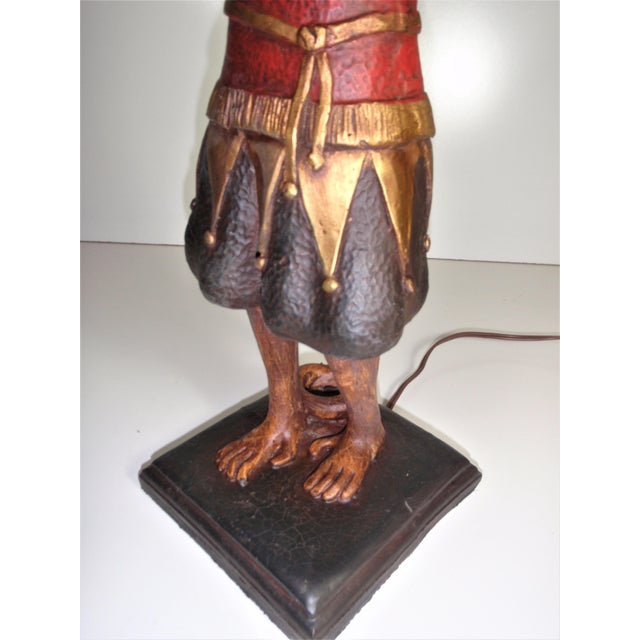 Plastic Vintage 1990s Huebbe Jester Monkey Lamp For Sale - Image 7 of 12