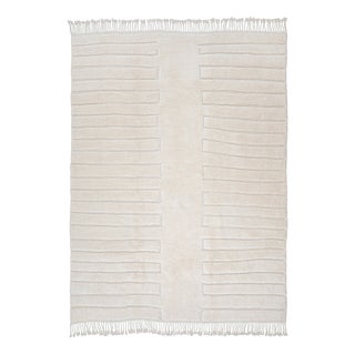 Large Hand-Knotted Wool Rug by Azele Studio For Sale