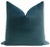 Pair of beautiful custom-made 100% cotton velvet pillows in French Blue. Meticulously handcrafted with serged interior...