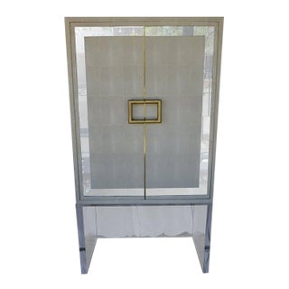 1980s Shagreen Bar Cabinet For Sale