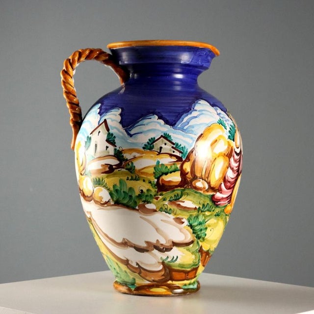 Majolica Amphora from Taccini Manufacture For Sale - Image 11 of 13