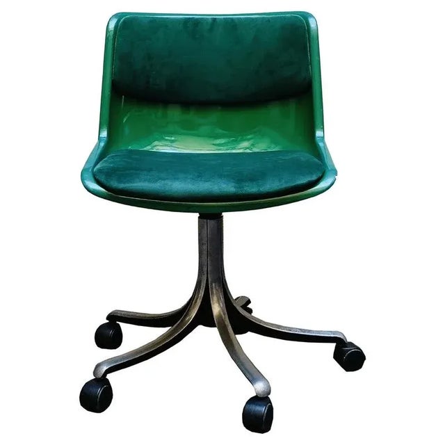 Green Modus Office Chair attributed to Osvaldo Borsani, Italy, 1975 For Sale - Image 9 of 9