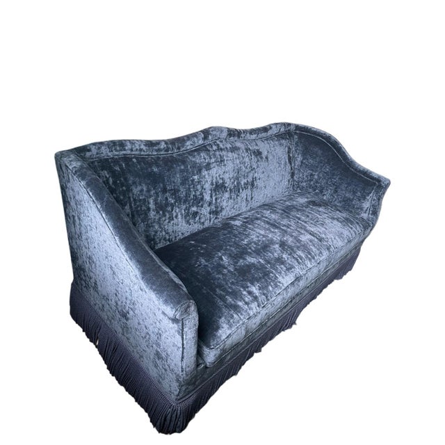 A luxurious custom-made belle époque sofa produced in 2017 by ej victor for the julia gray collection. The design recalls...