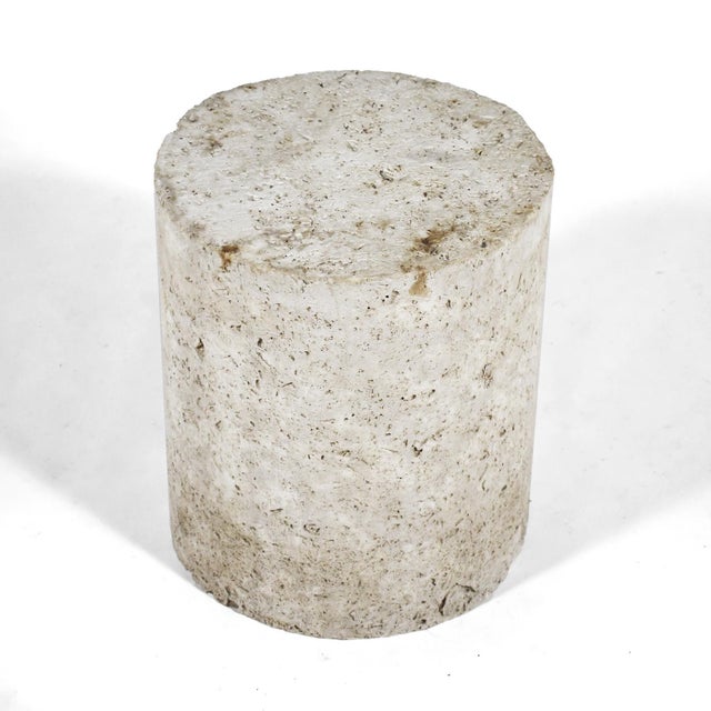 Contemporary Faux Fossilized Stone Table For Sale - Image 3 of 9