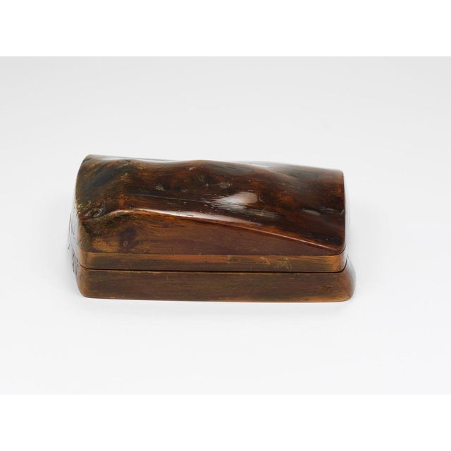 Hand-Carved Organic Wooden Box with Lid, France, 1950s For Sale - Image 14 of 18