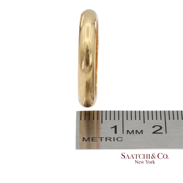 18k 750 Solid Yellow Gold Cartier Band Ring, Size 9.5 For Sale - Image 10 of 10